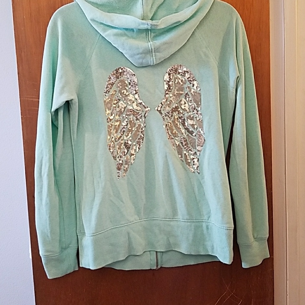 Light green Victoria'sSecret angel sequins sweater